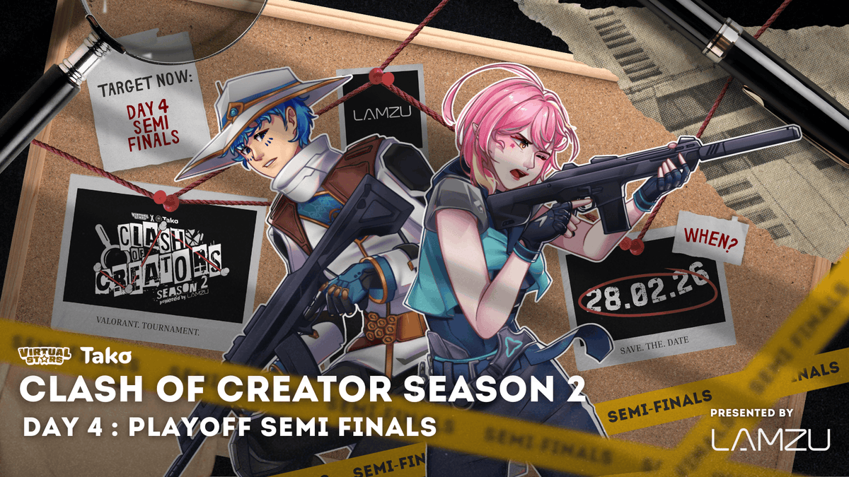vstarspro's tweet photo. Day 4 Semi Finals ๐ฅ
KOPI vs SUSANTO BLOOD
HAMPTER vs RANKS
No second chances. Win or go home.
Watch live: https://t.co/26CvLdbfM5
#VSProd #COCS2 #ClashOfCreatorsS2 #Lamzu #PakeTako https://t.co/iUUDYuIHNm
