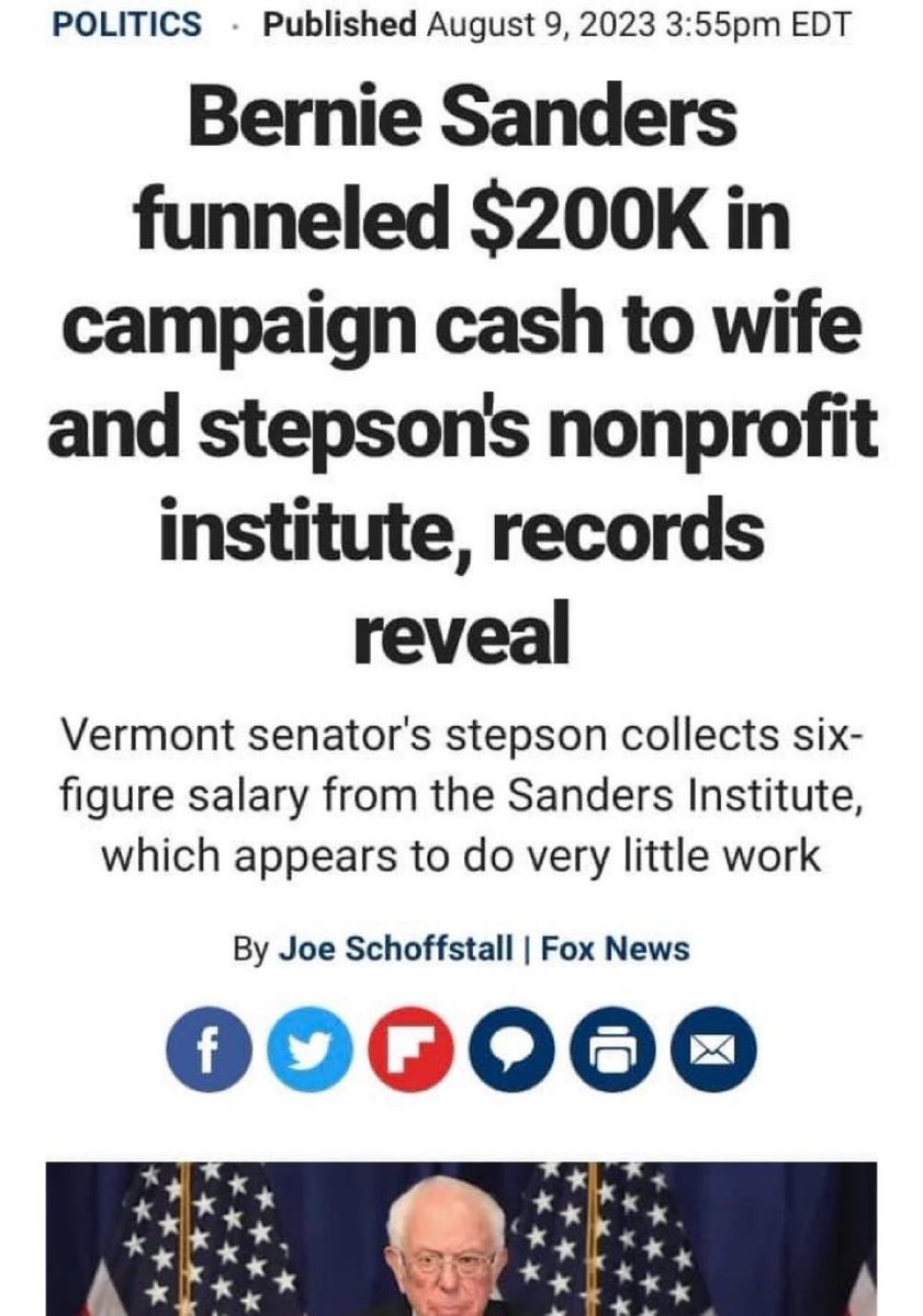 Vermont senator's stepson collects a six-figure salary from the Sanders Institute, which appears to do little work.

Oh really?  
So it would seem being a parasite runs in the family.