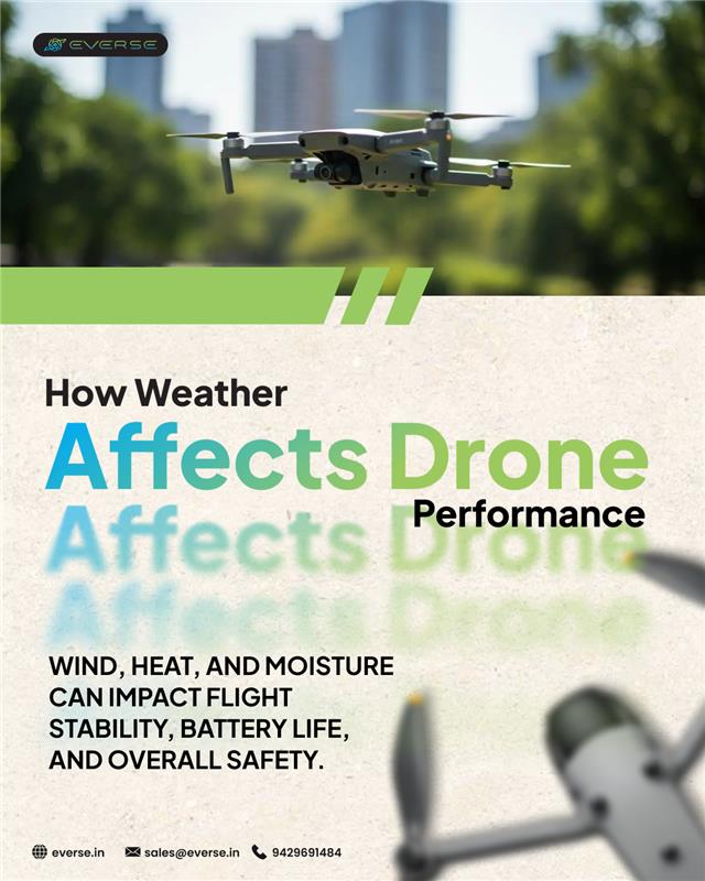 eVerse_in's tweet photo. Weather affects drone performance more than you think. Wind, heat &amp; moisture can impact: Flight stability, Battery life, Signal strength, Overall safety
Smart pilots check conditions before takeoff.
Stay safe. Fly smart.
https://t.co/nsI1aIF56g
9429691484
#DroneSafety #DroneCare https://t.co/GZ3TV4s1MG