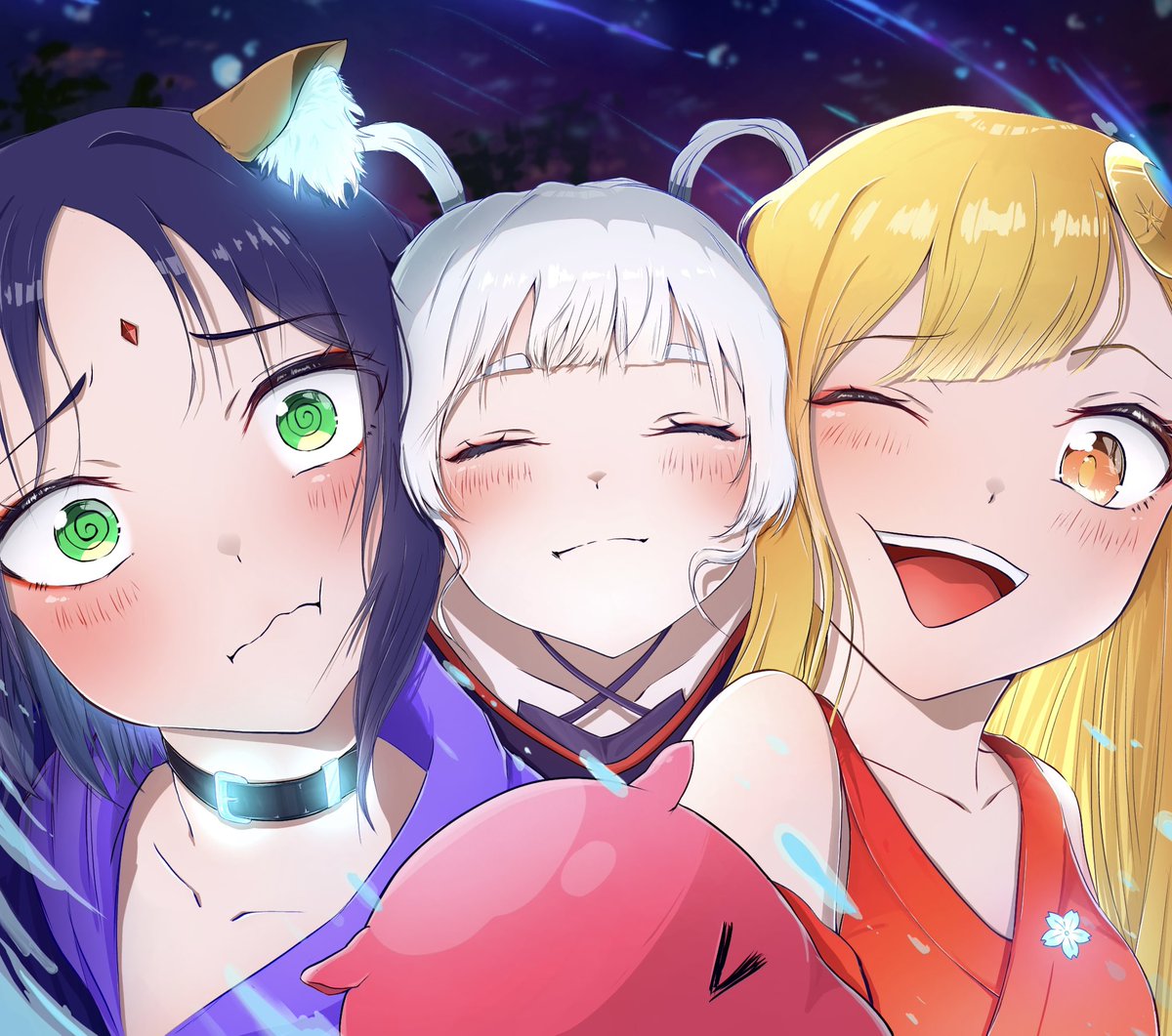 sunnyfront6464's tweet photo. 【超かぐや姫】いろは×やちよ×かぐや描いてみました‼️
#超かぐや姫　#今月描いた絵を晒そう https://t.co/fU4KMkemtc