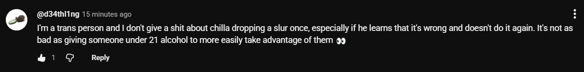 This is the best comment on Leaping Chudler video holy nuke 10/10