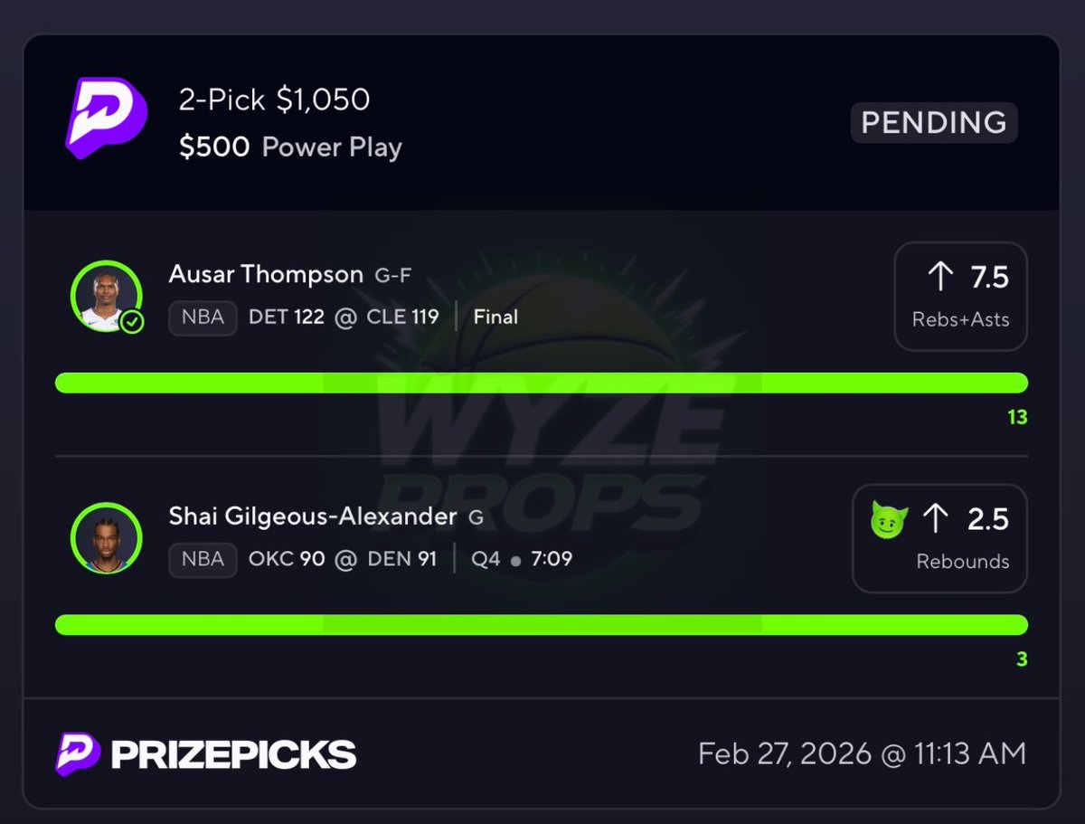 WyzeProps's tweet photo. $100 to SOMEONE that LIKE/RT’s ❤️ ⤵️

BANGGG ✅

CASH THAT VIP PLAY🫡 

https://t.co/fD2C26tqE3 https://t.co/Jp0pEKSQXz
