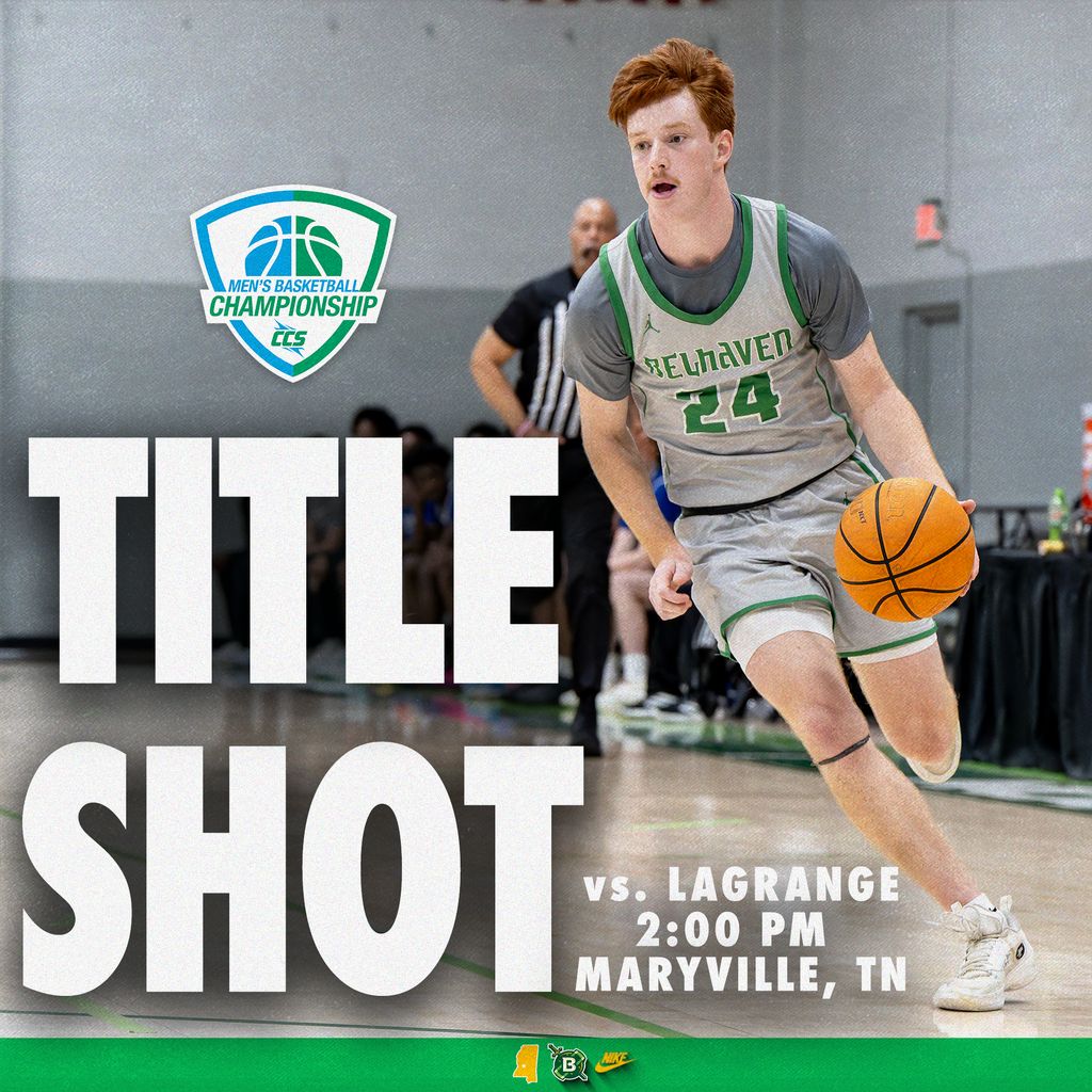 BelhavenBlazers's tweet photo. 𝐂𝐨𝐧𝐟𝐞𝐫𝐞𝐧𝐜𝐞 𝐂𝐡𝐚𝐦𝐩𝐢𝐨𝐧𝐬𝐡𝐢𝐩 𝐆𝐚𝐦𝐞 ⏳️ 

Belhaven Men's Basketball is set to battle for the CCS Championship tomorrow against LaGrange in Maryville, Tennessee

#GoGreen https://t.co/dugj536VEz