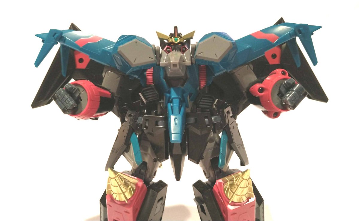 あらゆる脅威から人類を守る為
新生したファイティング・メカノイド
その名も!
勇者王 ガオ・ファイ・ガー!

開封しました
(塚沢は腰の青いウイングを畳まなかったりしてガオガイガーと明確に差別化させるのが好み)

サイズはコトブキヤさんのグレート勇者くらいで 