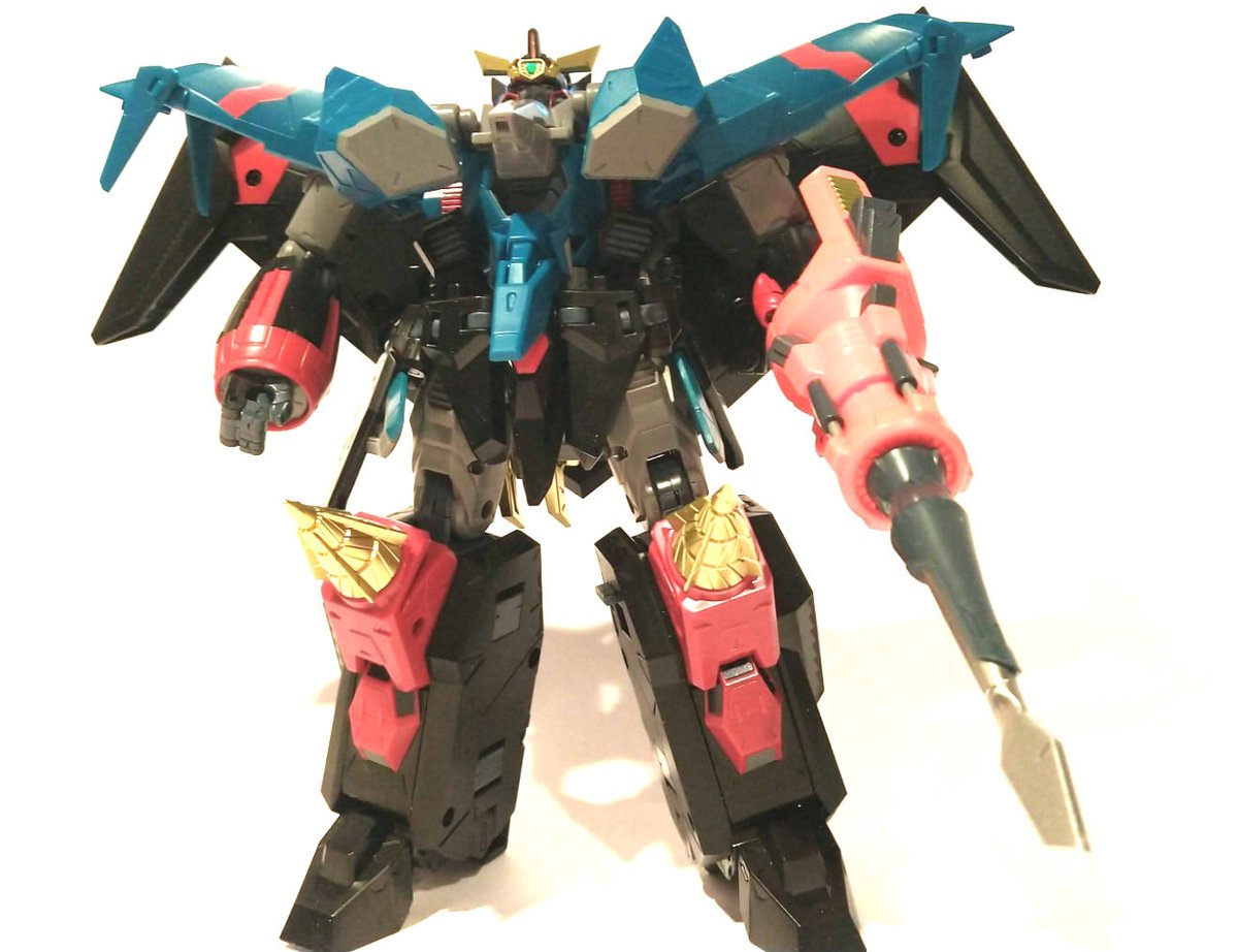 あらゆる脅威から人類を守る為
新生したファイティング・メカノイド
その名も!
勇者王 ガオ・ファイ・ガー!

開封しました
(塚沢は腰の青いウイングを畳まなかったりしてガオガイガーと明確に差別化させるのが好み)

サイズはコトブキヤさんのグレート勇者くらいで 