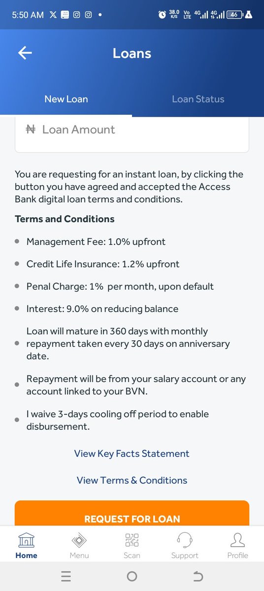 Mautin4RE's tweet photo. @access_more I collected a loan
Amount:370,000 
Date:April 2025 
interest :9% 
Duration: 12 months 
Am been charged 51,6OO every month (principal and interest) I have been to your branch bank and they said they don't know how the interest is being calculated. https://t.co/NCKw3IS4rY