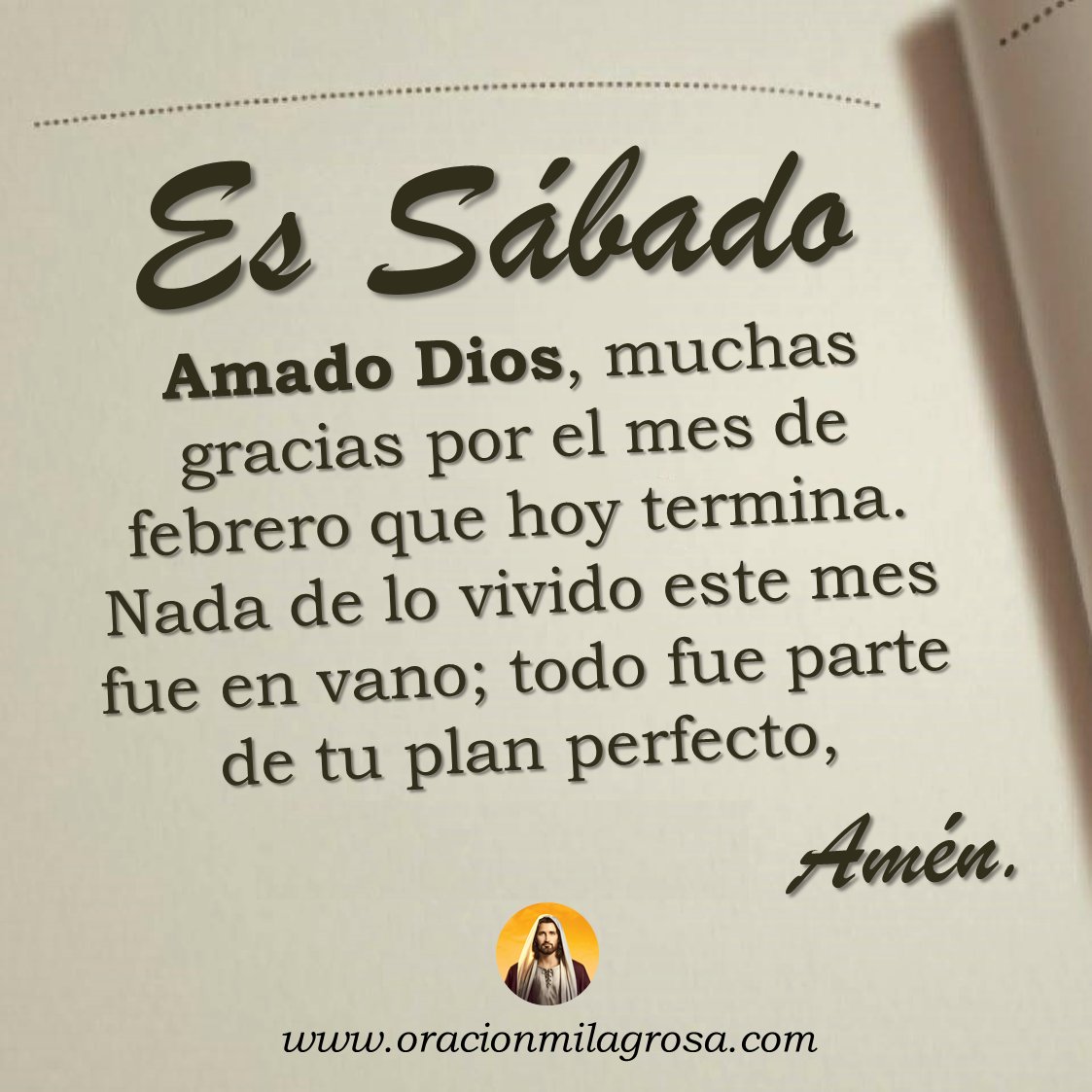 Oración para hoy sábado 28 de febrero 👉 youtu.be/TbyZNT-dBNk ✨