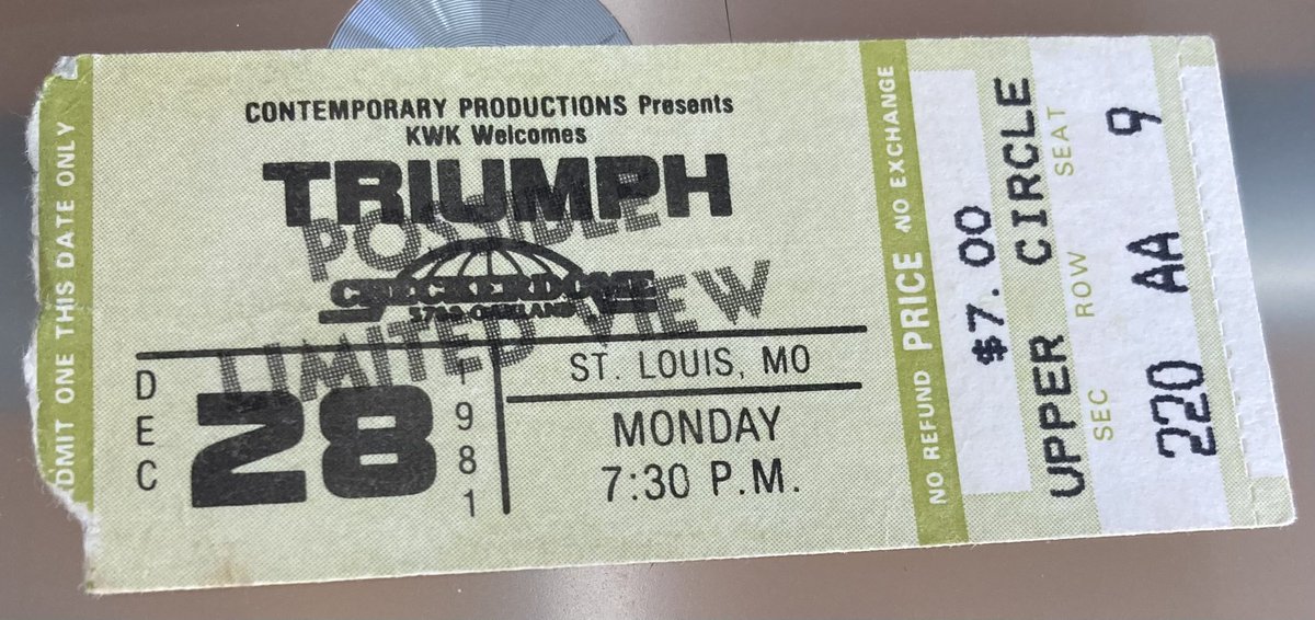 Captain_Concert's tweet photo. @TriumphTheBand See you at the St. Louis show! Going with a couple of the guys that went to the 81 show with me! Can’t wait. https://t.co/MxPUsYNQ07