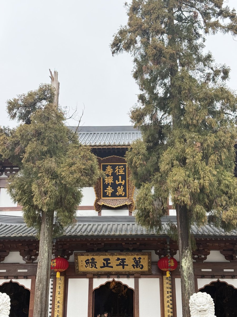 径山寺的人流量真大，上班的人少，上香的人多