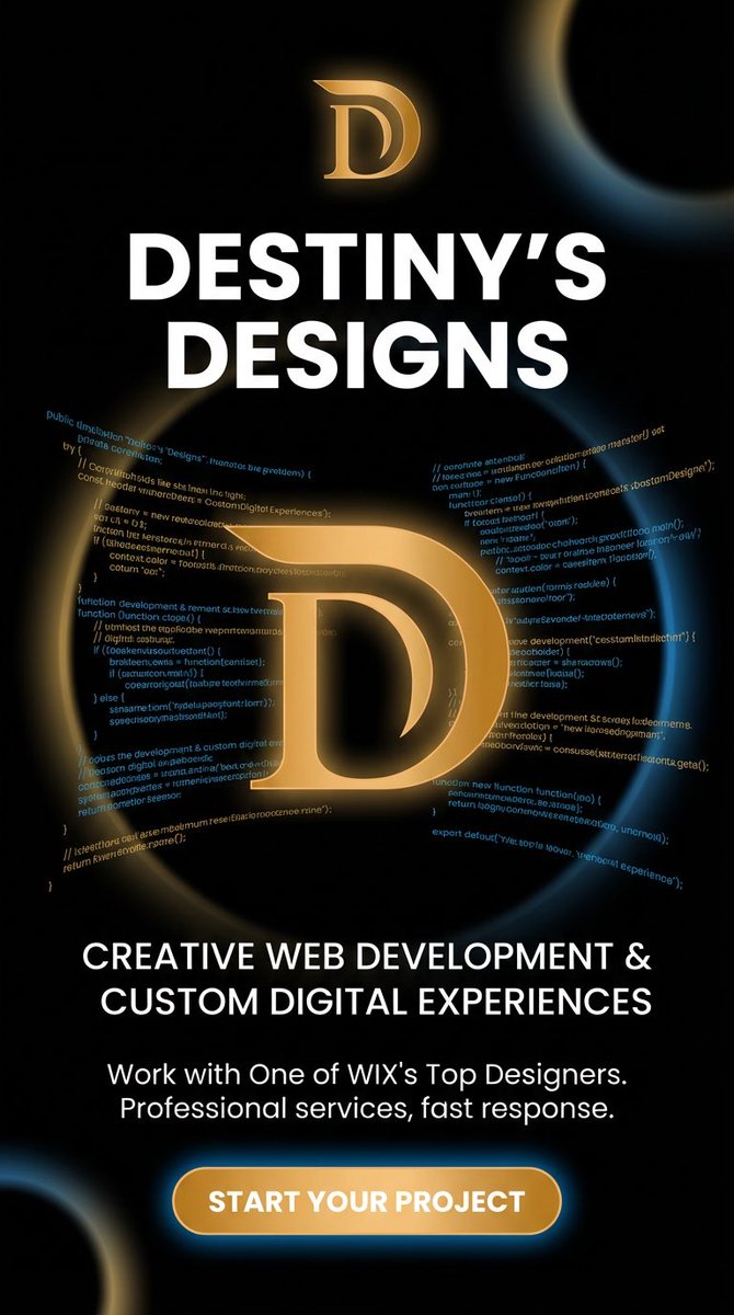 Ready to transform your digital presence? 🚀

At Destiny’s Designs, we craft custom web experiences that don’t just look beautiful—they drive real business results.

Book a consultation! bit.ly/3MArePj

#WebDesign #WebDevelopment #DigitalExperiences #CustomWebsite