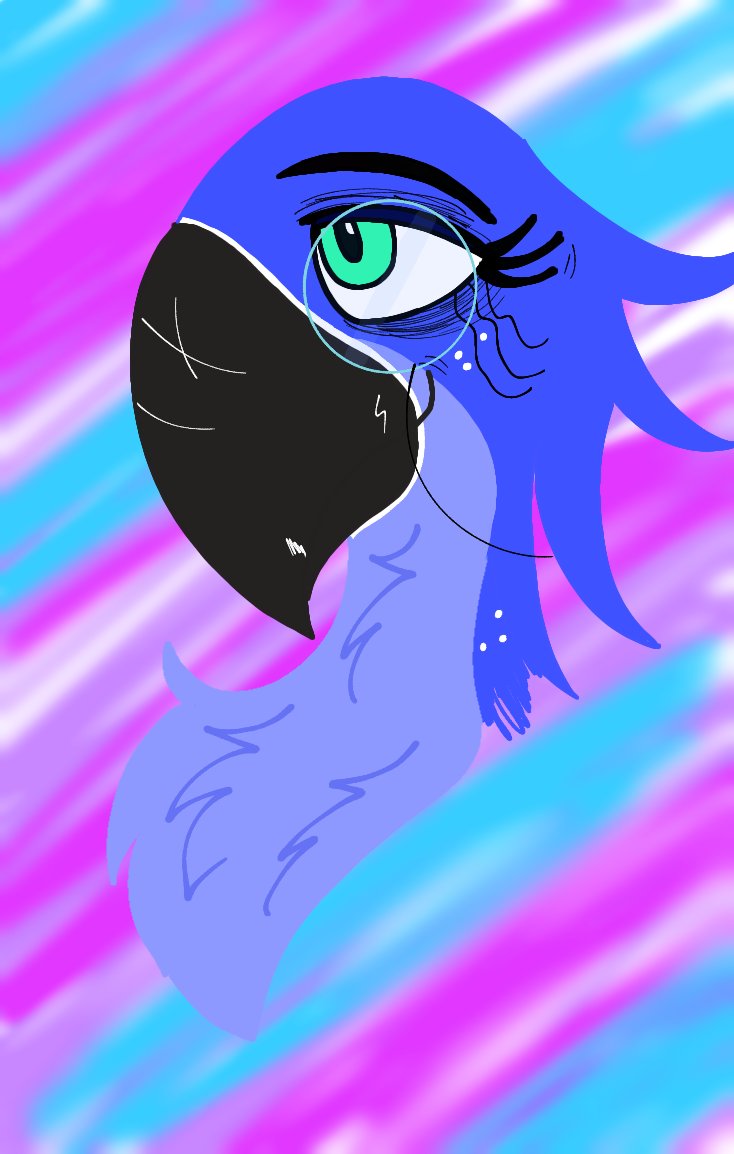 Introducing my third sona of one piece!!
Thierry 'Terry'!

He's a transman bird zoan user 
Model: macaw
He stays in his zoan form 24/7
Hes dating vice admiral Momonga 
And he's the marines historian and accountant 

(He sounds like Terry from soul)
#onepiece #onepiecesona