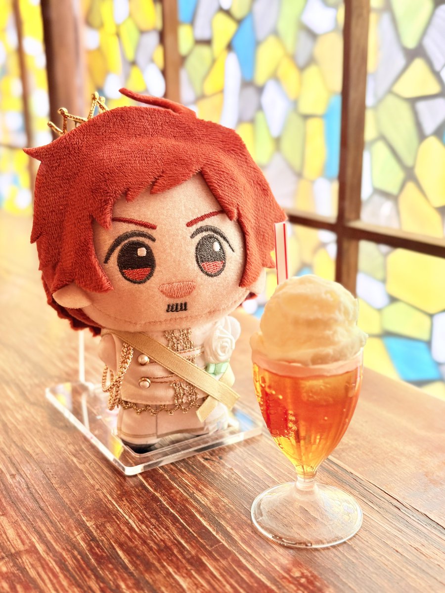 クリームソーダが綺麗でとっても素敵でした✨ ぬいぐるみ用のミニミニ