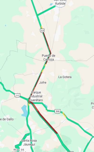 Buenas noches, tiene información sobre la Carretera Querétaro - San Luis Potosí del KM 27 al KM 45 a la altura de Puerto de Carroza <a href="/CAPUFE/">CAPUFE</a>  <a href="/088_GN/">088_GN</a>