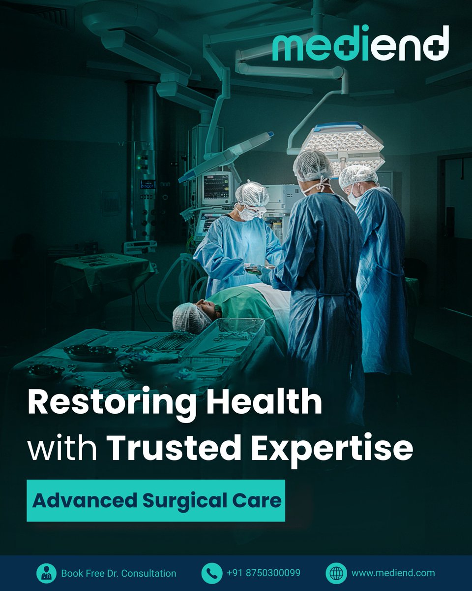 medi_end_'s tweet photo. Every surgery is not just a procedure —
it’s someone’s hope for a healthier tomorrow.
At #MediEND, we deliver advanced surgical care with precision, safety, and complete patient support. 🏥
Because your recovery matters. 💙
#AdvancedSurgicalCare #TrustedHealthcare #SafeSurgery https://t.co/nzVQ8kKRWA