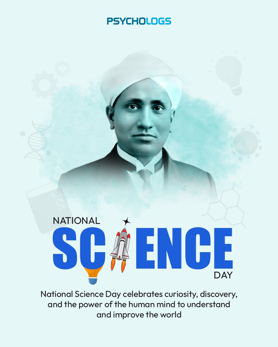 PsychologsIndia's tweet image. National Science Day highlights the importance of scientific thinking, curiosity, critical reasoning, and evidence-based decision-making in shaping human behaviour and understanding the mind.

#NationalScienceDay #PsychologyPerspective #ScientificThinking #CriticalReasoning