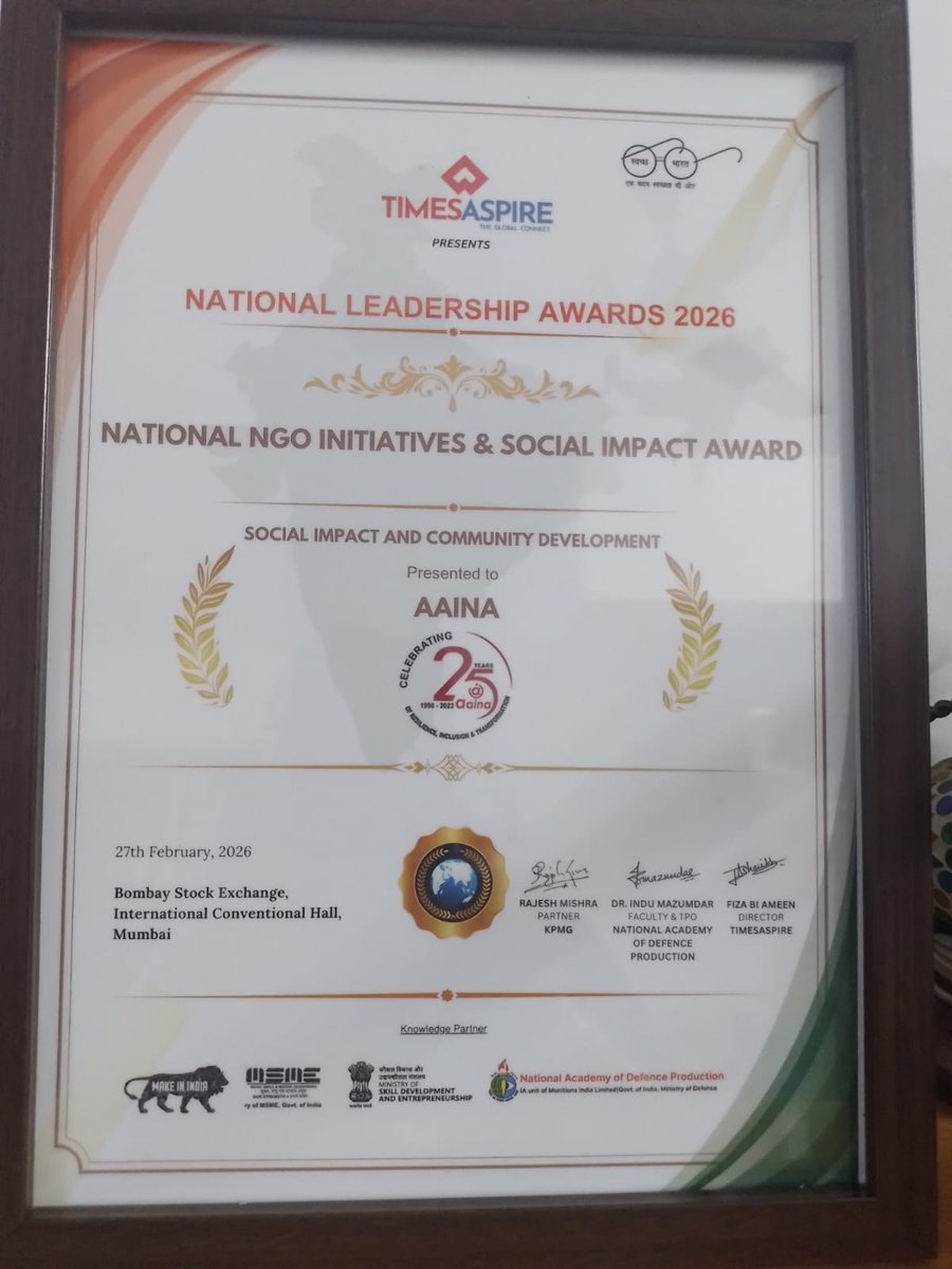 Aaina NGO tweet media