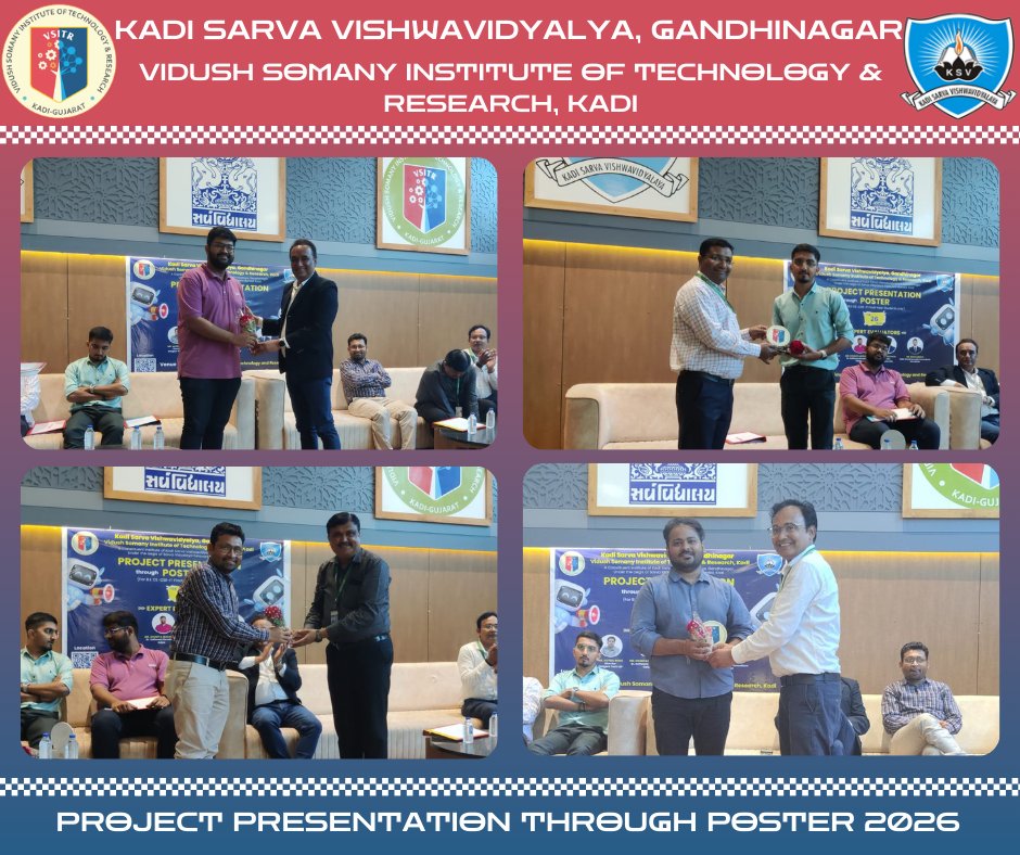 On 26th FEB 26,VSITR proudly hosted the event Project Presentation through Poster, in collaboration with the IEEE KSV Student Chapter, creating a dynamic platform where creativity met technical excellence.

Here are some glimpses from successful event.

#VSITR #KSV #SVKM #IEEEKSV
