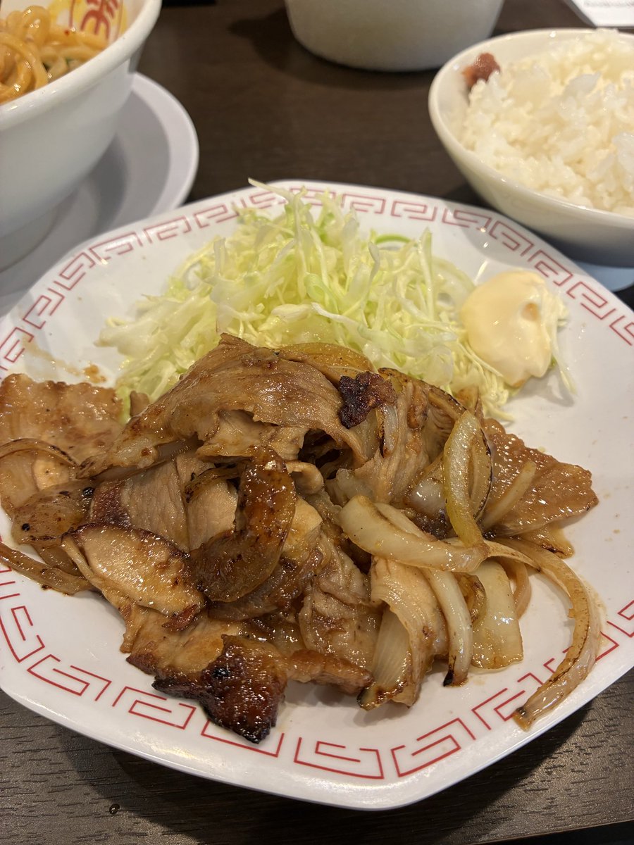 来来亭滝野社店限定の生姜焼き