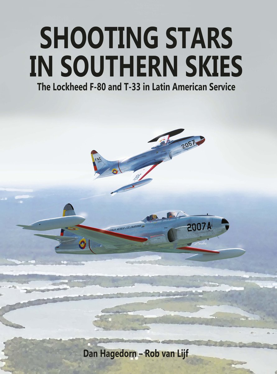 The_LAAHS's tweet photo. Now Available! Shooting Stars in Southern Skies — by Dan Hagedorn &amp; Rob van Lijf.

A must-have for aviation enthusiasts! For the first time, a coherent and authoritative look at the story of the T-33A and F-80C in Latin America.

📷 Get your copy here: https://t.co/kKPoNFoPuz https://t.co/jKpDwrPu2Y