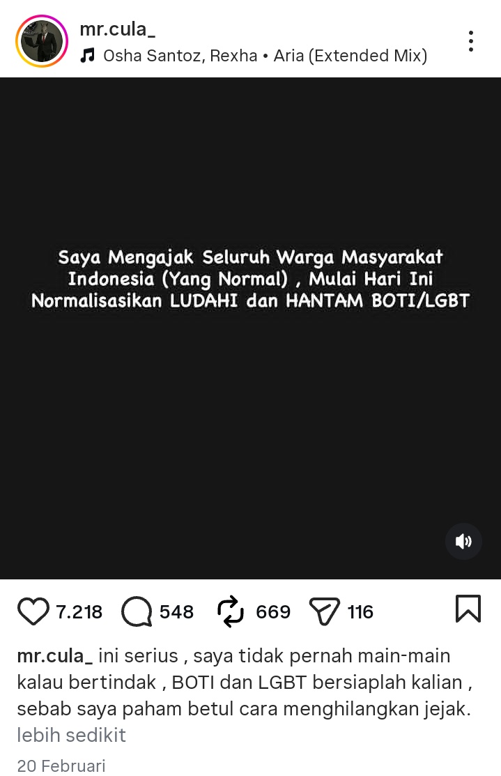 Mari kita serukan untuk ludahin muka Homo. Karena homo itu bukan human tapi homo itu hama