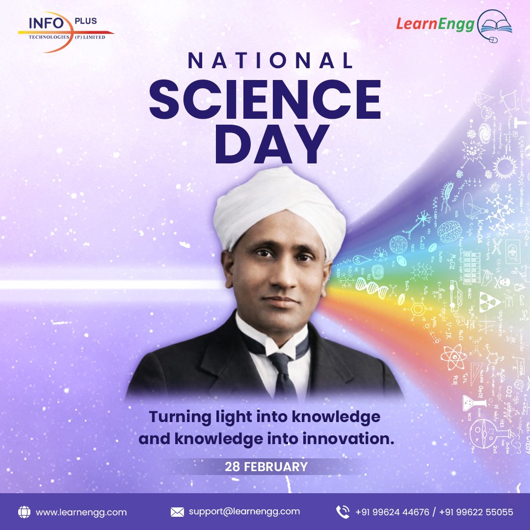 LearnEnggCom's tweet photo. On National Science Day, we honor the discovery of the Raman Effect by C. V. Raman, a milestone that showcased India’s scientific brilliance to the world.
#LearnEngg #NationalScienceDay #CVRaman #RamanEffect #ScienceForFuture #Innovation #ScientificTemper #IndianScience https://t.co/RSrT5u4R6h