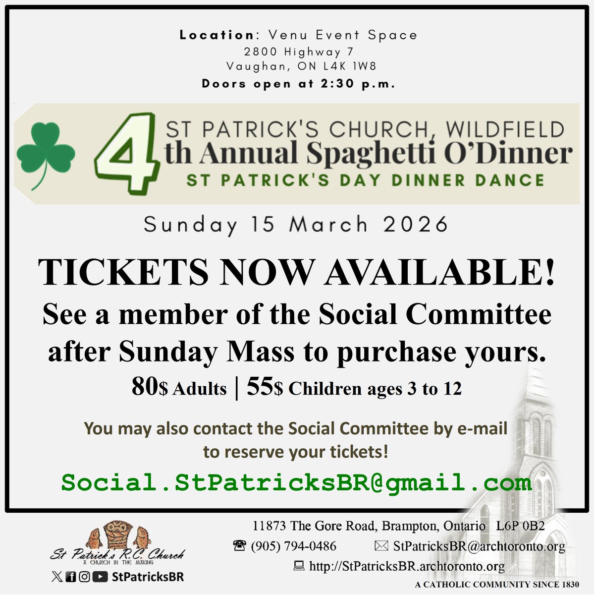 Saint Patrick's, Wildfield (Brampton) tweet media