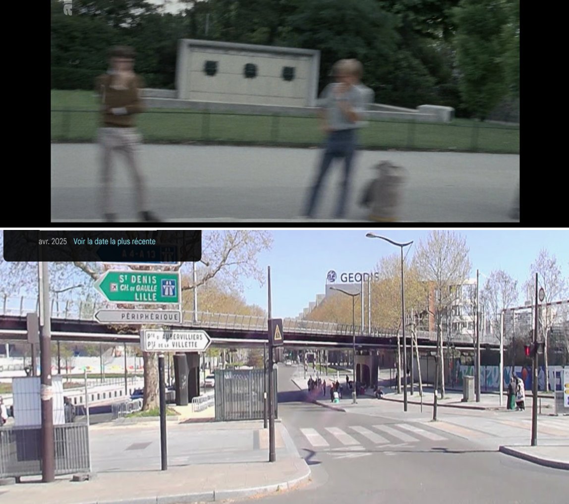 Porte de La Chapelle, même emplacement exactement, avant/après.

Ce #saccageparis a connu deux étapes principales : 
- Les fontaines et pelouses lors du remodelage de 2011-2013, 
- L'essentiel de la végétation restante lors de "l'embellissement" de 2020-2023.