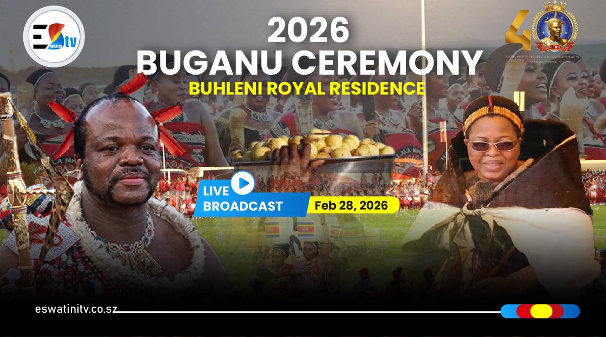 Eswatini_TV's tweet photo. Join us for the LIVE broadcast of the Marula Festival at the Buhleni Royal Residence!Be part of this vibrant cultural celebration from wherever you are. To watch on YouTube, simply click the link below and enjoy the festivities in real time; https://t.co/WPBTyz2cdQ https://t.co/ZbSdspzeQ7