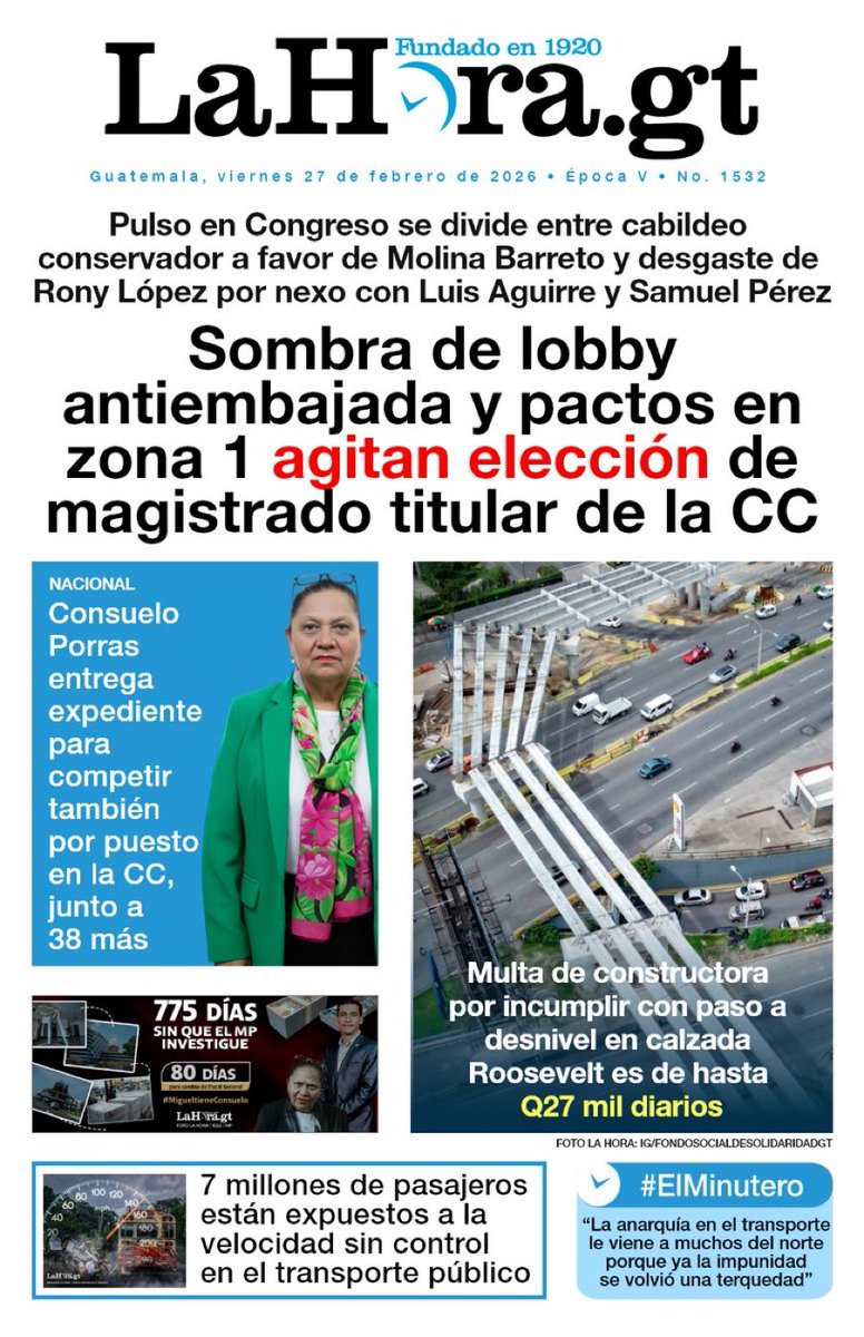 La tripleta maldita Ramos-Pérez-Aguirre 
—hizo que un viento del norte empujara al magistrado Rony López y lo hiciera resbalar políticamente en los pasillos del <a href="/CongresoGuate/">Congreso Guatemala</a>.
