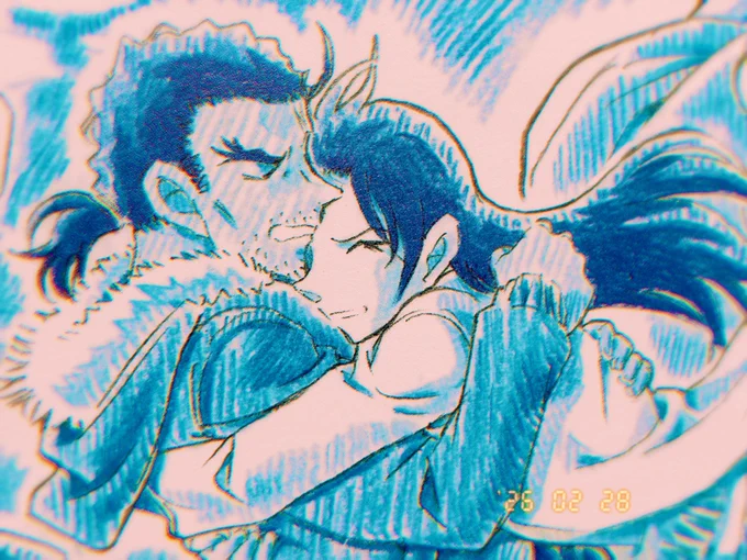 ティザー第2弾届いた 先生の手によって敢ちゃんと由衣さんのハグが、描かれてる 現実