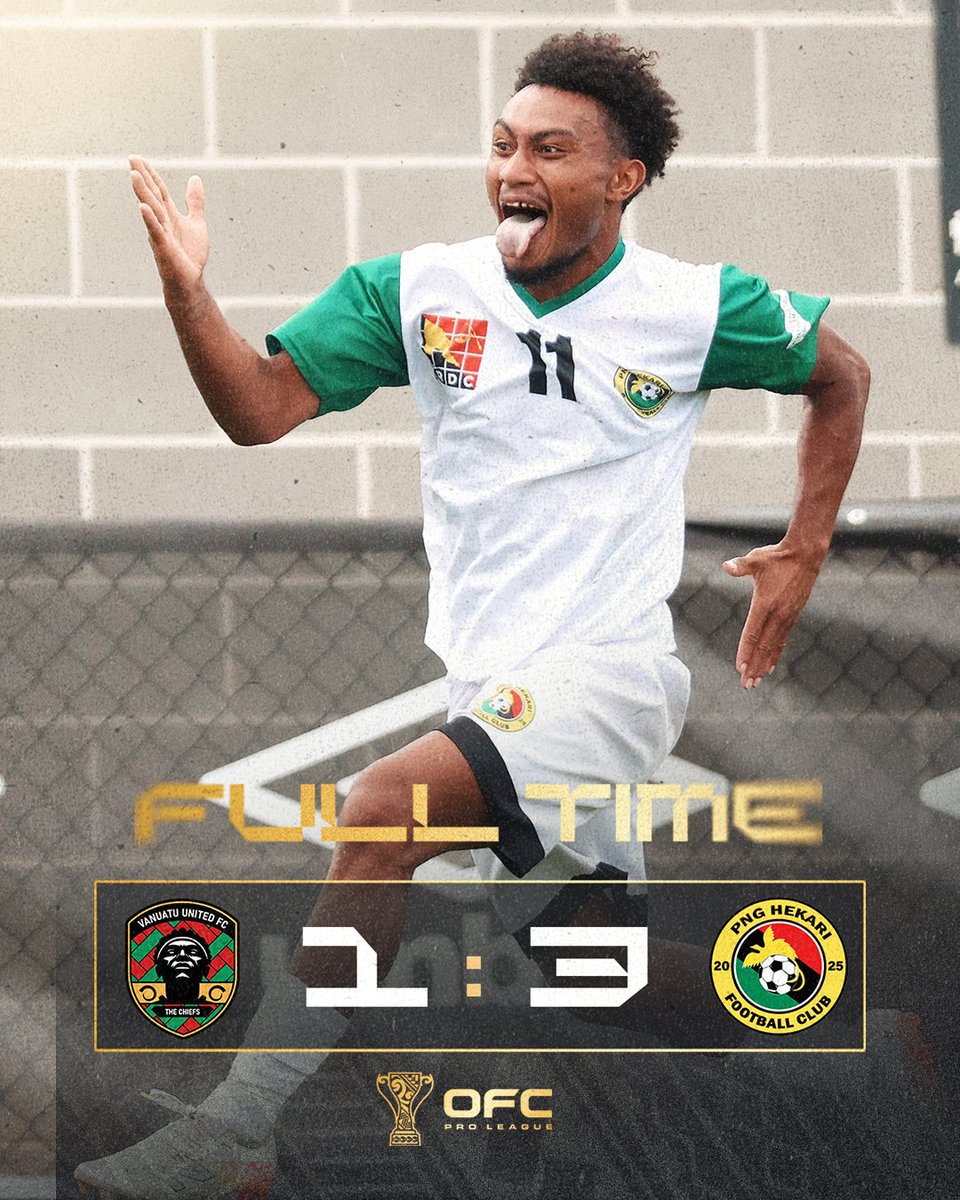 OFCProLeague's tweet photo. A first win of the season for @pnghekarifc! 

Watch highlights and full match replays on FIFA+

#OFCProLeague https://t.co/qze3qTedO4