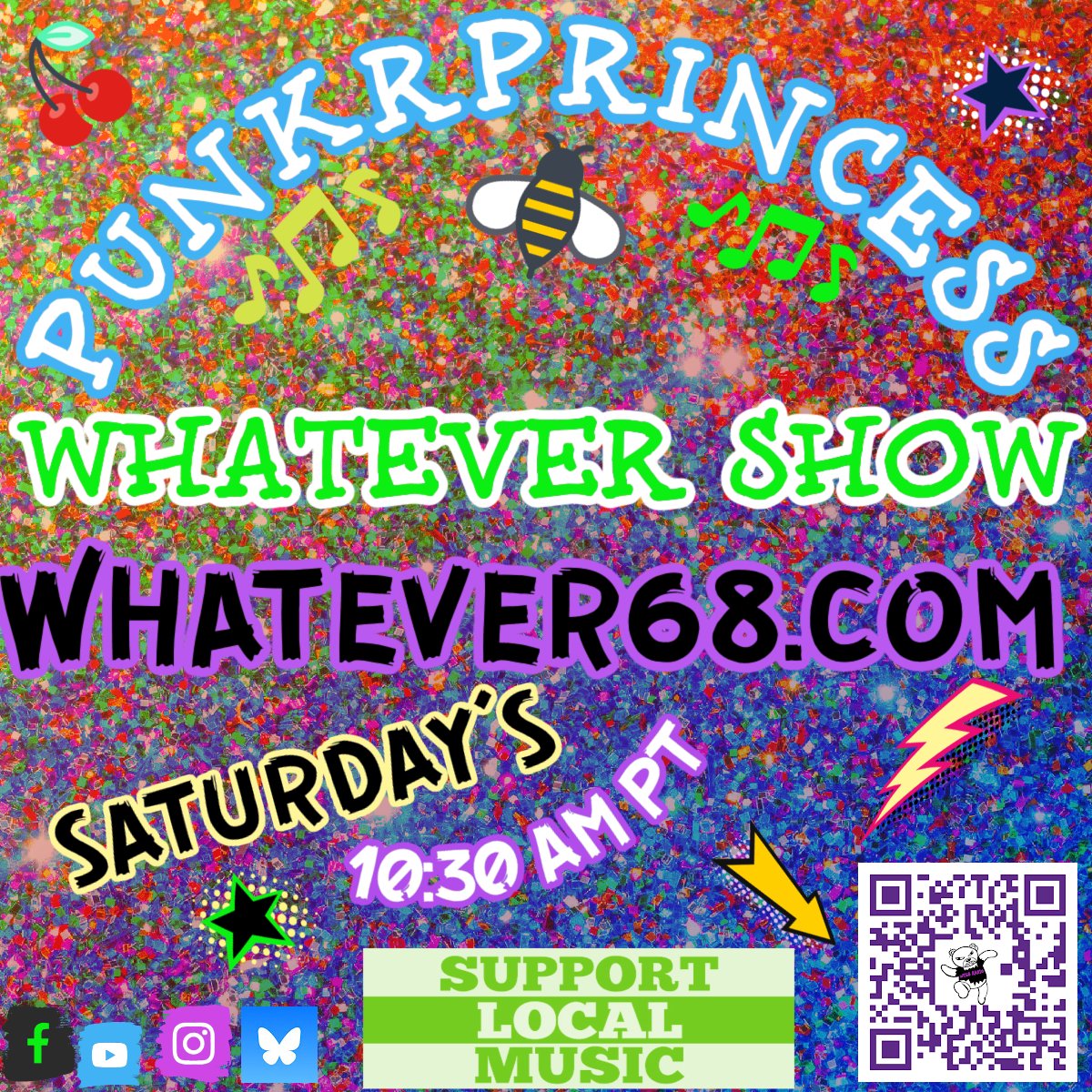 pppromorecords's tweet photo. TOMORROW
Saturday 2/28/26
I have some NEW tunes and random PUNK for you all. 
PunkrPrincess Whatever Show
Bringing you the best new indie music &amp; more
10:30 AM PT/1:30 PM ET
Tune in live
https://t.co/SfV0zYLEQH 
#whatever68radio #indiemusic #supportlocalartists #supportthescene https://t.co/rcEjhpAQEK