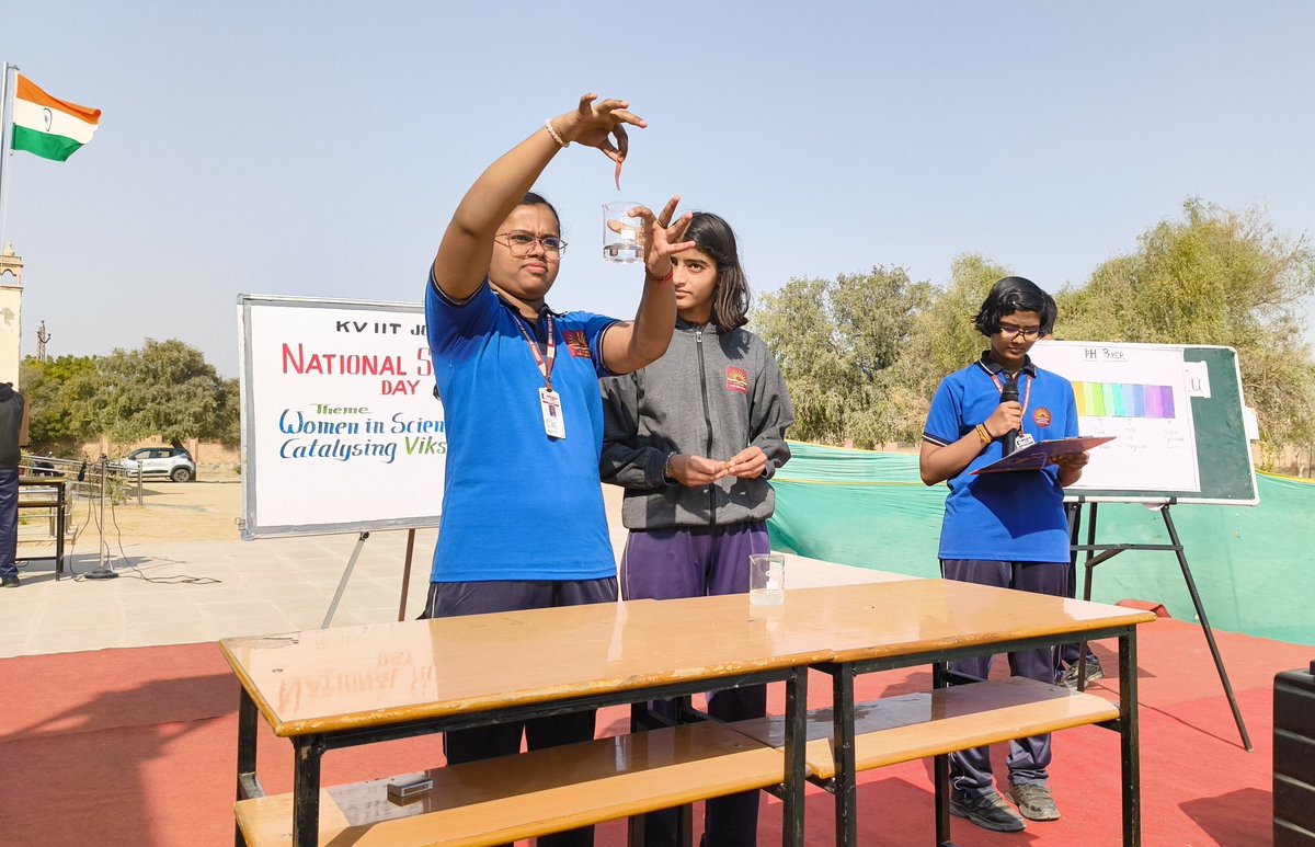 kviitjodhpur's tweet photo. On #NationalScienceDay2026, we pay tribute to Sir C. V. Raman, whose groundbreaking research on the scattering of light earned Nobel Prize and continues to inspire generations.
This year’s theme, “Women in Science: Catalyzing Viksit Bharat,” 
@EduMinOfIndia @KVS_HQ @kvsrojaipur https://t.co/RZ89QzPMVk