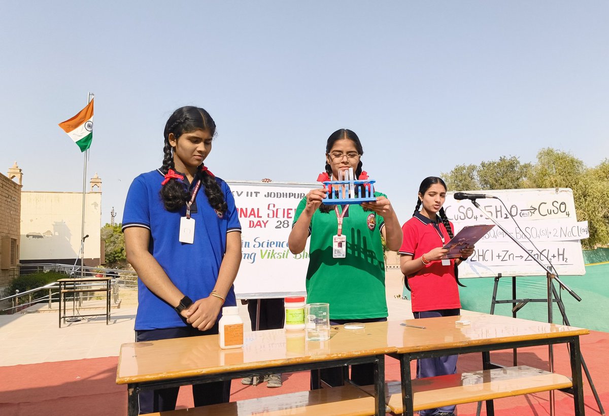 kviitjodhpur's tweet photo. On #NationalScienceDay2026, we pay tribute to Sir C. V. Raman, whose groundbreaking research on the scattering of light earned Nobel Prize and continues to inspire generations.
This year’s theme, “Women in Science: Catalyzing Viksit Bharat,” 
@EduMinOfIndia @KVS_HQ @kvsrojaipur https://t.co/RZ89QzPMVk