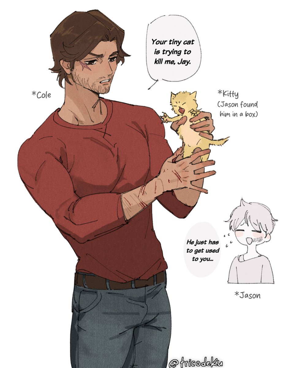 tricodeku's tweet photo. oc
jason and his murder cat. this is for @horrorskit https://t.co/haavqb7MtC