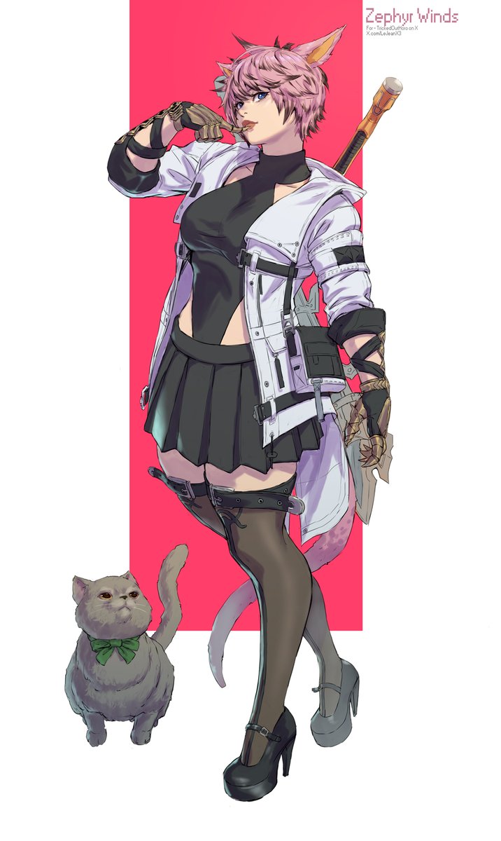 warrior_of_light_(ff14) 「Commission for "Zephyr, FFXIV Viper"」|mastadonXkasai | Commissions CLOSEDのイラスト