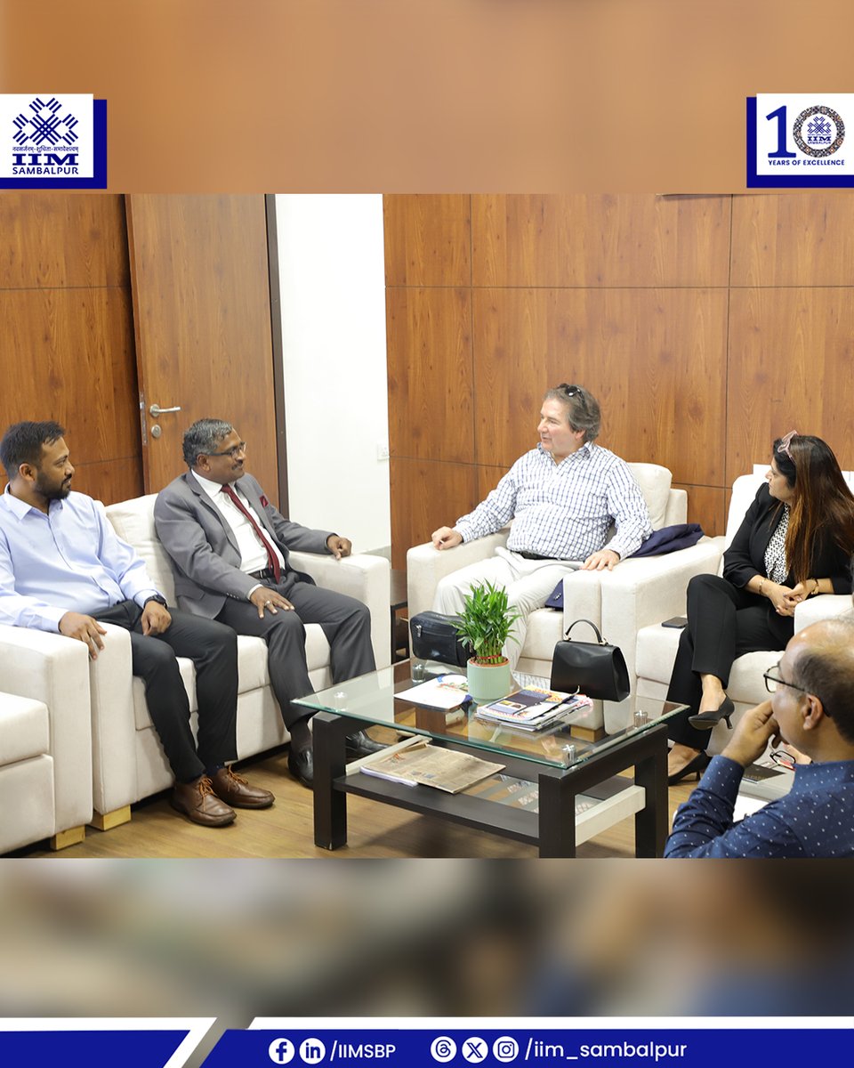 iim_sambalpur's tweet image. #IIMSambalpur Embarks on the AMBA–BGA #Accreditation Journey!

#IIMSambalpur had the privilege of welcoming Andrew Main Wilson, CEO of the #AssociationOfMBAs #AMBA &amp;amp; #BusinessGraduatesAssociation #BGA, along with Ms. Shikha Taunk, Strategic Engagement Manager, #AMBAIndia