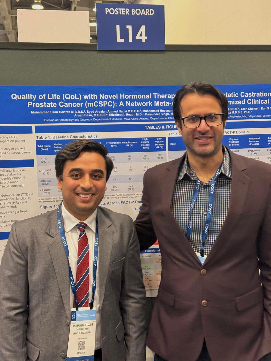 UzairSarfraz7's tweet photo. Grateful to attend and present at the @ASCO #GU26 Symposium in San Francisco. Truly thankful for the support and mentorship that made this experience possible.
@IrbazRiaz @ZakhariaYousef @Parminder1699 https://t.co/D0wPWKXdVy