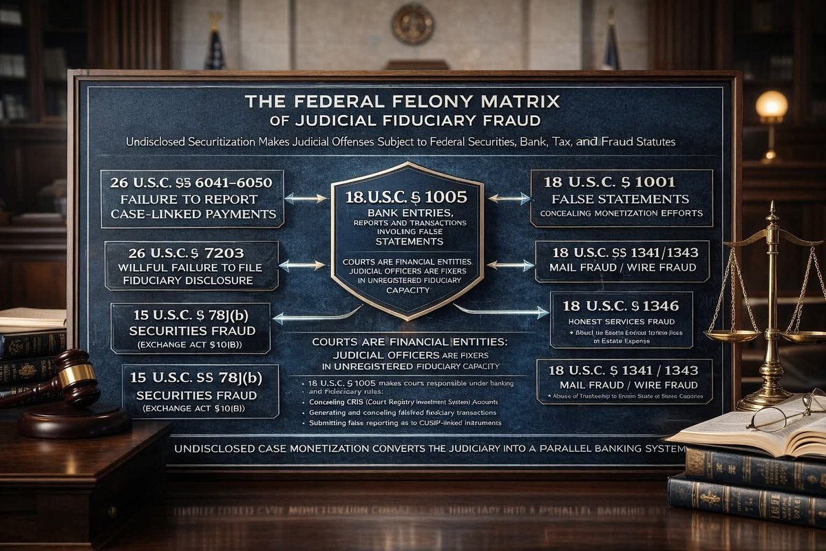 FIDUCIARY FRAUD EXPOSED: THE END OF JUDICIAL IMPERSONATION AND THE COLLAPSE OF COLOR-OF-LAW AUTHORITY

In every modern courtroom across the United States, an invisible financial machine operates in the shadows—one that the public never authorized, never consented to, and was