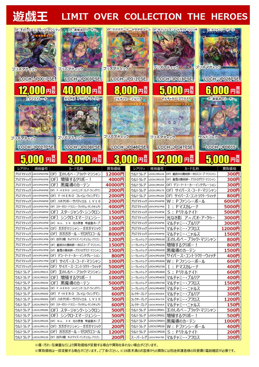 ☆最新弾買取情報☆ #遊戯王OCG LIMIT OVER COLLECTION THE HEROES 1点