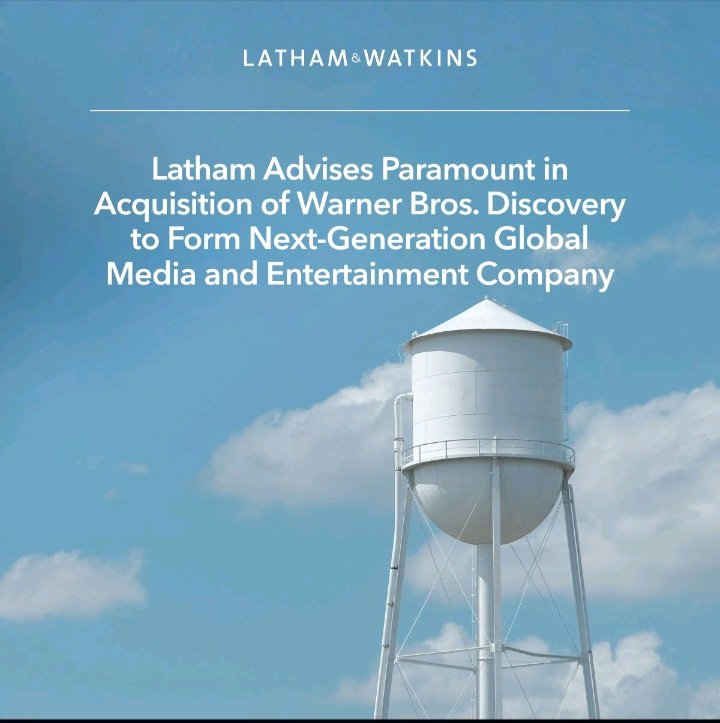 SilverKayondo's tweet image. International law firms Debevoise &amp;amp; Plimpton and Latham &amp;amp; Watkins are advising Warner Bros and Paramount respectively on the $110 BN #acquisition deal after Netflix dropped out of the bidding war

Largest Levereged Buyout (LBO) in history. LBO is takeover of a company using #debt