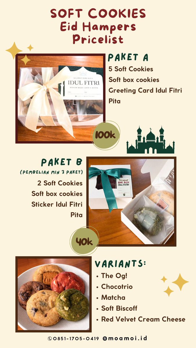 fajarrusalem's tweet photo. Jadi selama bulan Ramadan, brand istri saya, yaitu @/moamoi.id (cek aja di instagram), buka paket hampers. Siapa tau teman2 online di X ada yg butuh, atau mgkin tertarik coba, bisa DM saya, 

Selain paket hampers ada jg yg reguler, pokoknya lengkapnya ada di instagram ya ges, terima kasih 

*yg udah coba boleh bgt share testimoni, yg bantu repost saya makasih banyak bgt! Kita saling support, saling membantu di tengah ekonomi yg amburadul ini,