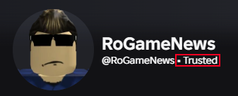 RoGameNews's tweet photo. Roblox has added a Bullet Point after a Trusted user's handle! ✨
#RobloxDevs #RobloxDev #Roblox #RobloxUpdate #UI #UX #TrustedConnection #AgeCheck #AgeGroup https://t.co/xjESwPZmO5