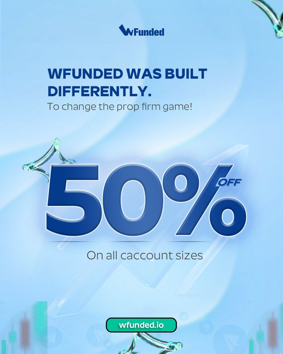 Good morning fam and happy weekend ❤️📈

<a href="/WfundedHQ/">WFunded</a> is still offering 50% OFF.
All account sizes.

No excuses 

Take advantage while it lasts🤝

wfunded.io/auth/sign-up?a…
