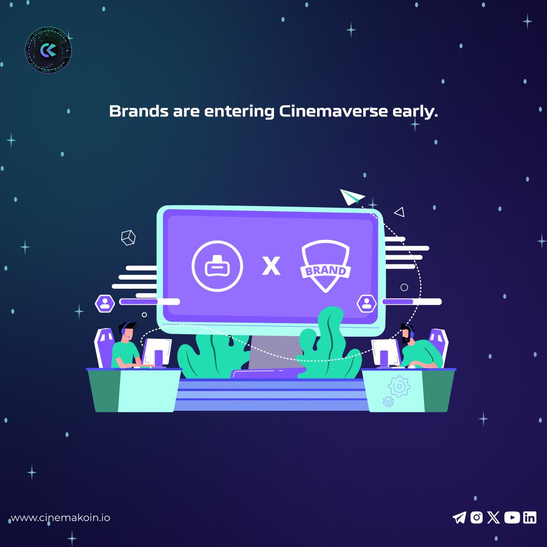 Because the future audience is already here.

Early adoption wins.

#CinemaKoin #CryptoDaily #crypto #Bitcoin #Blockchain #BTC #cryptocurrency #ethereum #nfts #ck #cswap #cinemarketplace #CryptoCommunity #CryptoNews #Metavers #DreamWorld