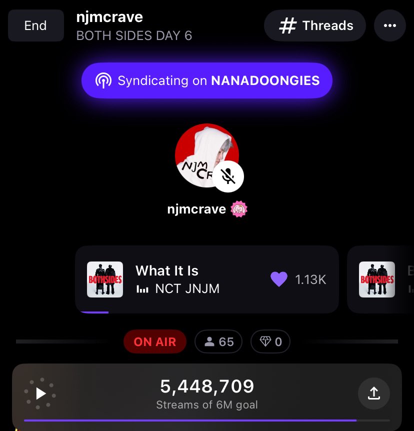 🔴STATIONHEAD ON AIR🐰

BOTH SIDES DAY 6

We’ll be on air 24/7. Let’s join with us now:

➪ stationhead.com/c/nanadoongies
➪ stationhead.com/njmcrave

#JAEMIN
#NanadoongiesOnStationhead
#นานะดุงงี่สตรีม