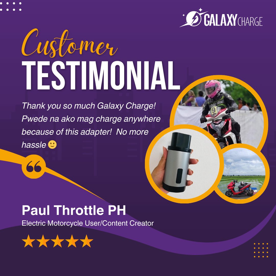 GalaxyCharge_EV's tweet image. Maraming salamat PAUL THROTTLE PH! 📷📷 Yamaha Force rider at EV enthusiast, perfect match sa Type 2 adapter natin! Ready ka na mag-travel far &amp;amp; wide, charge lang sa Galaxy Charge stations nationwide! 📷📷 Adventure awaits! #PlugIntoTheFuture #galaxycharge #ElectricMoto