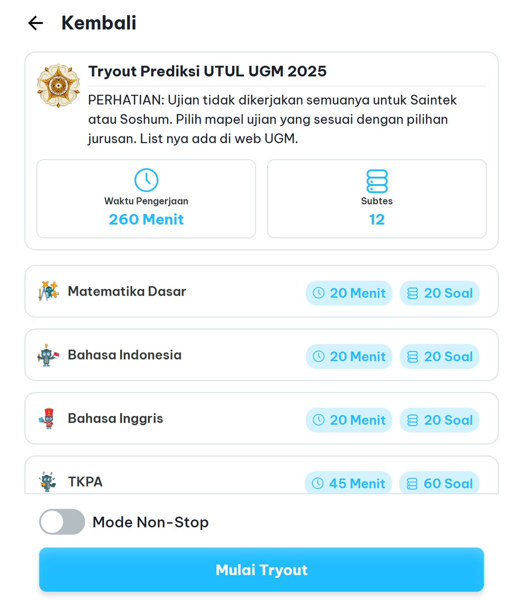 Skuling | Latsol & TO SNBT, TKA, Kedinasan tweet media