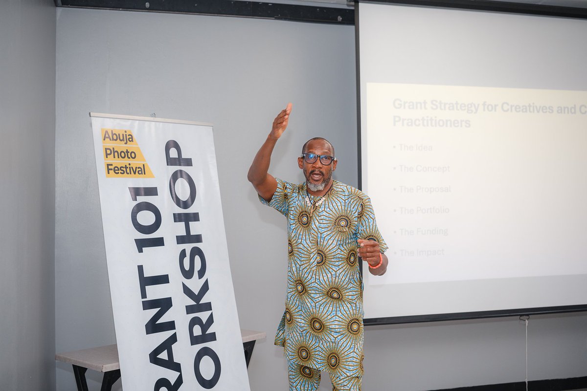 AbujaPhotoFest's tweet photo. Knowledge is the first form of capital. 

The class was worth every minute spent, as each participant had a clearer understanding of how to move from creative idea to fundable project. Many thanks to Mr. Ifeanyi Ajaegbo, National Program Manager for Culture, UNESCO Abuja. https://t.co/8sg8A3xpes