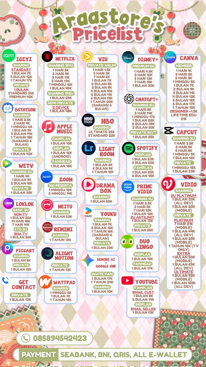 Minestore Aplikasi Premium Bergaransi tweet media